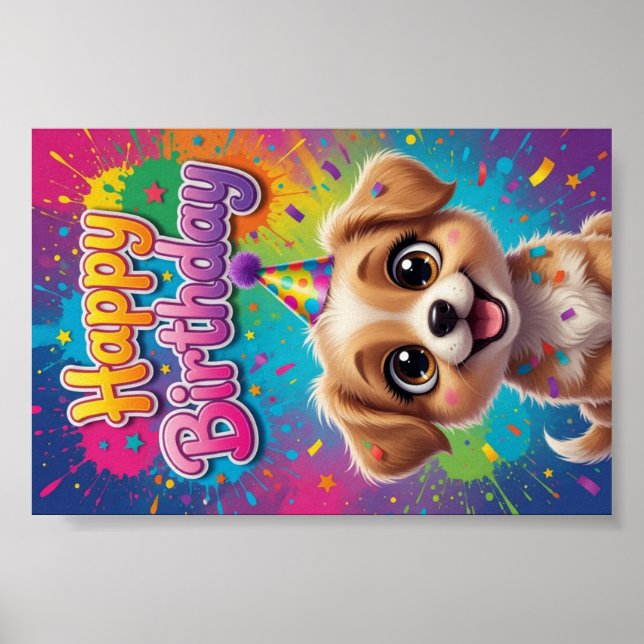 #3 Grattis på födelsedagen -affisch Poster (Framsidan)