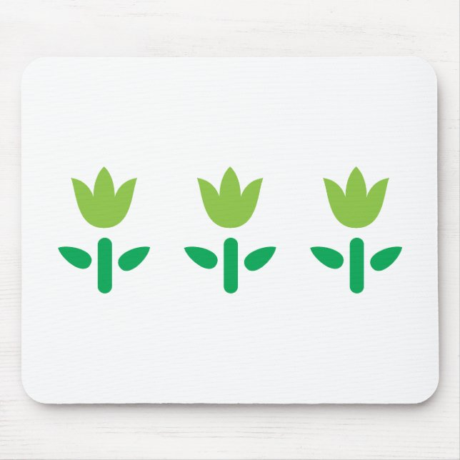 3 Gröntar Blommor Musmatta (Framsidan)