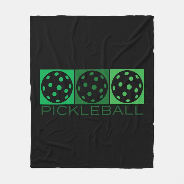 3 Gröntar Picklebollar genomskinliga Fleecefilt (Framsidan)