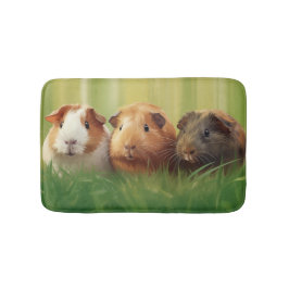 3 Guinea Grisar på gräs Badrumsmatta