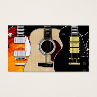 3 Guitars Blank Visitkort