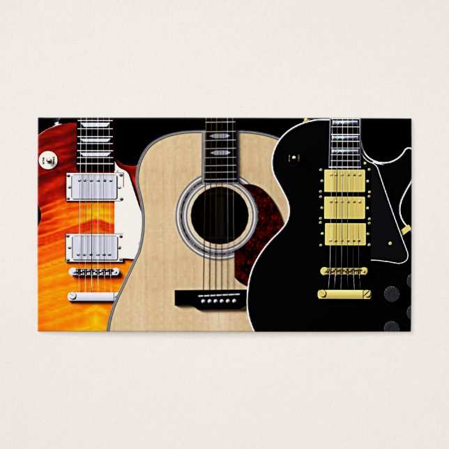 3 Guitars Blank Visitkort (Framsidan)