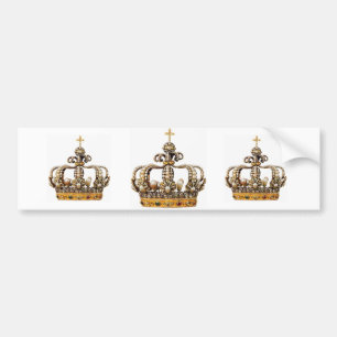 3 guld- kronor bildekal