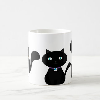 3 GULLIGA SVARTA KATTER storleksanpassar Kaffemugg