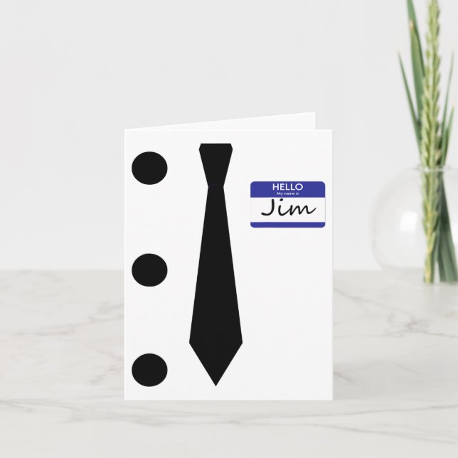 3 Hål Slår Jim Costume Easy Halloween T Shirt Kort (Framsida)