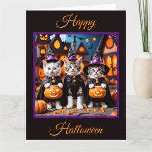 3 Halloween Kittens Trick eller behandling Kort
