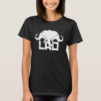 3 Headed Elephant LAO Original Kingdom of Laos Fla T Shirt