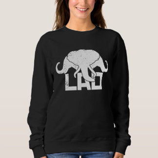 3 Headed Elephant LAO Original Kingdom of Laos Fla T Shirt
