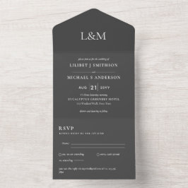 3-i1 Slate Grått Text Only Wedding Boping OSA