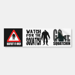 3-i-1-mini Bumper Stickers! Fyrkant eller Bigfot Bildekal