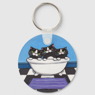3 i bada - katt Keychain Nyckelring