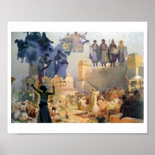 #3 Införandet av den slaviska liturgin Mucha Poster