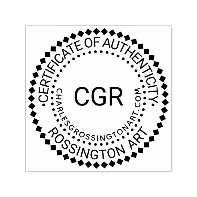 3 Initial Certificate of Authenticity Name URL #6 Självfärgande Stämpel (Design)