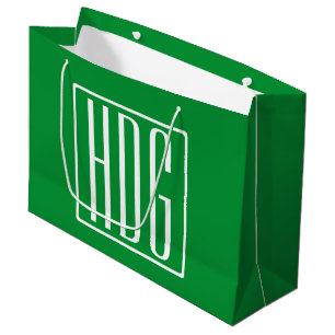 3 Initialer Monogram   Grönt och vit