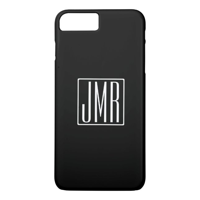 3 Initialer Monogram | Svartvitt (eller färg) Case-Mate iPhone Skal (Baksida)