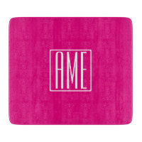 3 Initialer Monogram | Vit på Shock rosa