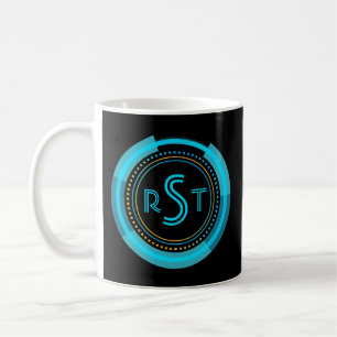 3 Inledande endoscirkel i Monogram Brev Futuristis Kaffemugg