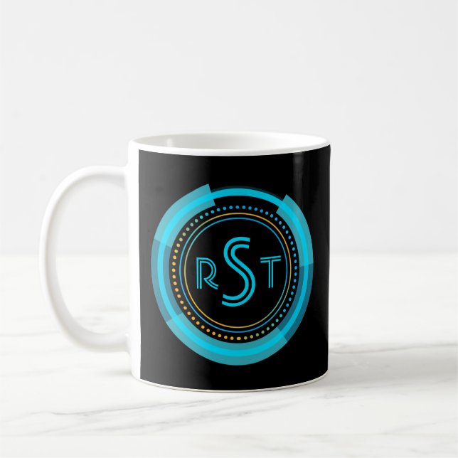 3 Inledande endoscirkel i Monogram Brev Futuristis Kaffemugg (Vänster)