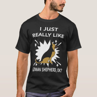 3 Jag gillar verkligen tysk schäferhund OK T Shirt