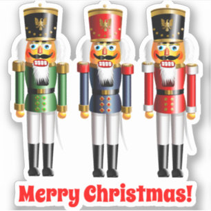 3 Julafton Nutcracker Leksak Soldiers Klistermärken