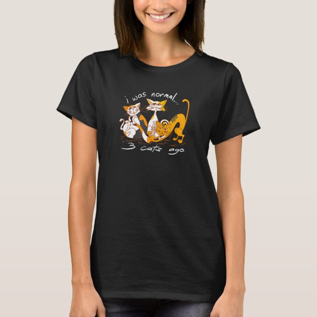 3 katter för kattägare t shirt (Framsida)