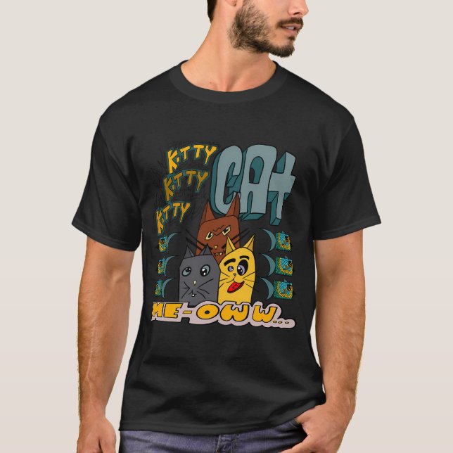 3 katter - kattunge mjauwww t shirt (Framsida)