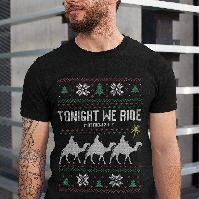 3 Kings Tonight We Ride Ugly Sweater Christmas T Shirt (Skapare uppladdad)