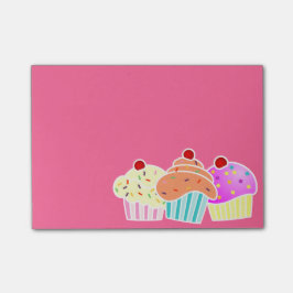3 klibbiga muffins noterar post-it block