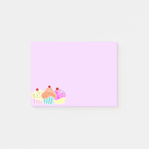 3 klibbiga muffins noterar post-it block