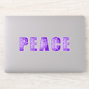 3 klistermärken av Mandala Flower Peace Typography