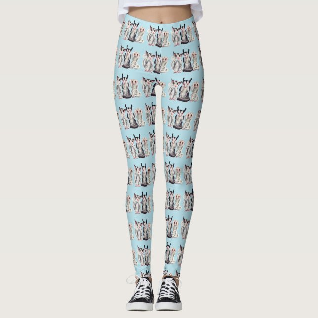 3 kloka glidflygplandamasker leggings (Framsida)