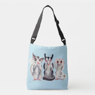 3 kloka sockerglidflygplanmessenger bag axelväska