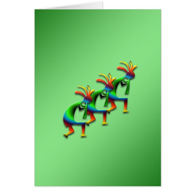 3 Kokopelli #29 Hälsningskort (Framsidan)