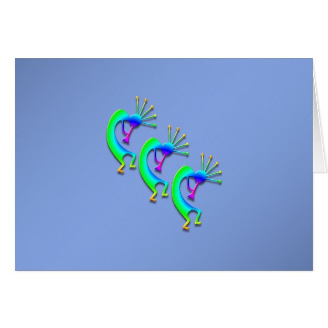 3 Kokopelli #86 Hälsningskort (Framsidan Horizontal)