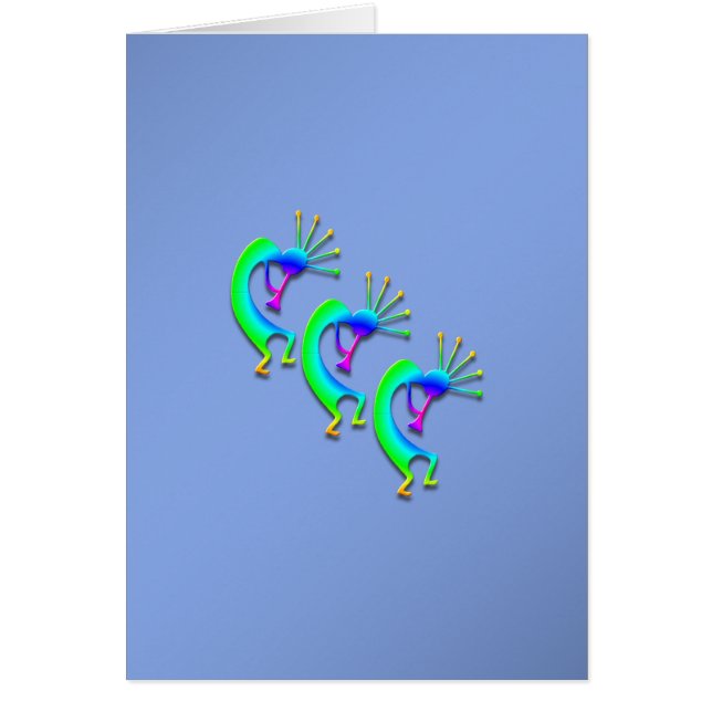 3 Kokopelli #86 Hälsningskort (Framsidan)