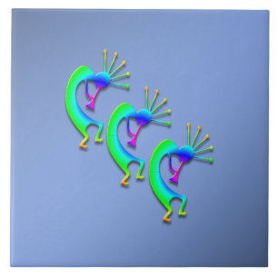3 Kokopelli #86 Kakelplatta