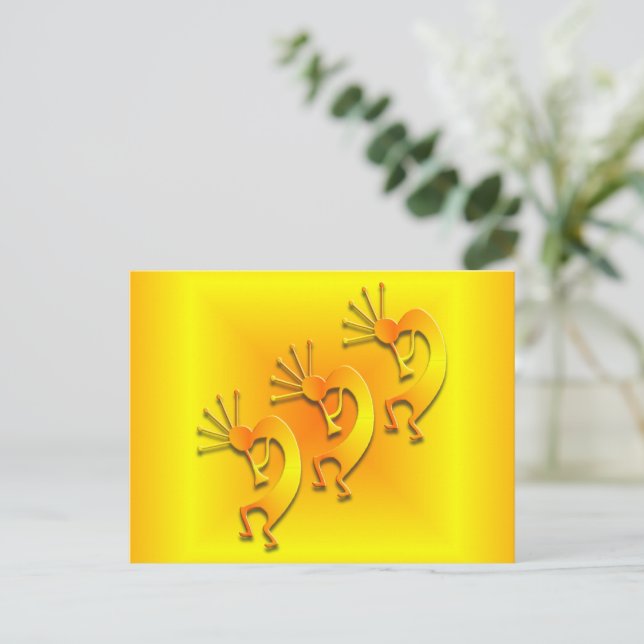 3 Kokopelli #89 Vykort (Stående Fram)