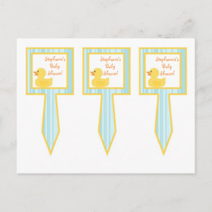3 Kopp Cake Plockas Rubber Ducky Bubbles Inbjudan Vykort