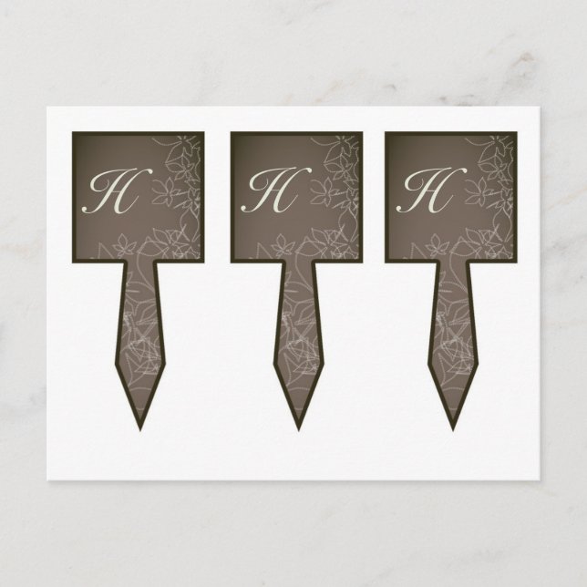 3 Kopp Cake-Plockor Hösthösten Blommigt Fall Grått Vykort (Framsida)