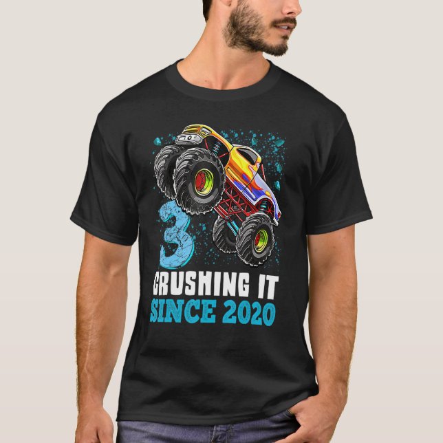 3 Krossning sedan 2020 av 3:e födelsedagen i Monst T Shirt (Framsida)