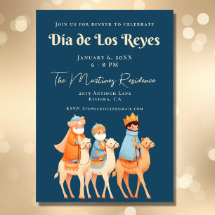 3 Kung Dagen Mexikanska día de Los Reyes Dinner Inbjudningar