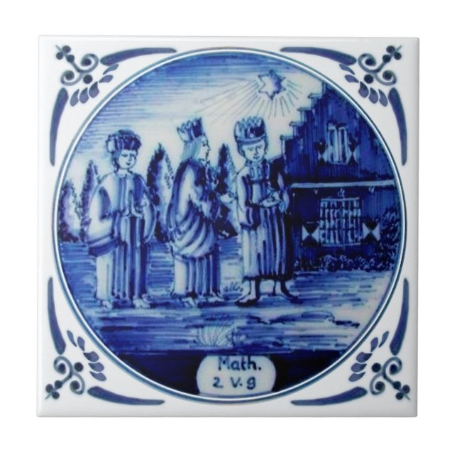 3 Kung efter stjärnan (Matthew 2:9) Repro Delft Kakelplatta (Framsidan)