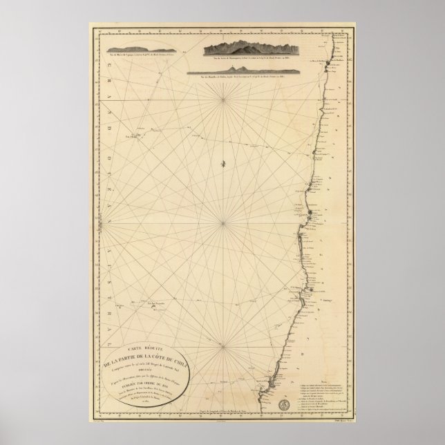 3 kustvyer, Chile Poster (Framsidan)