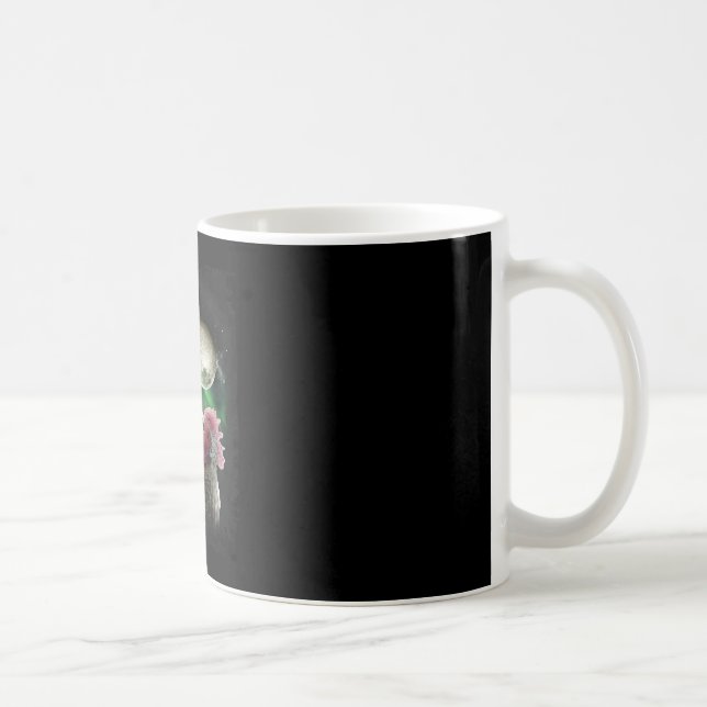 3 Kyckling Måne Varg Kycklingar ylande Vargar  Kaffemugg (Höger)
