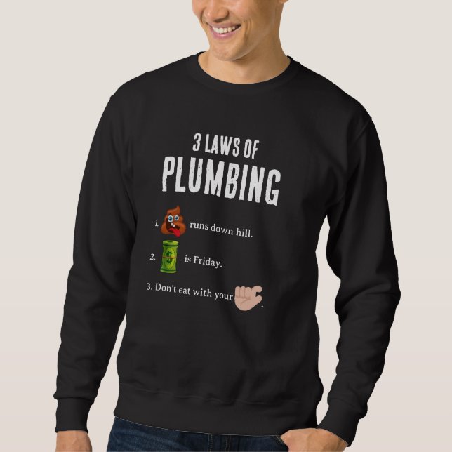 3 Lagar Om VVS Rolig VVS-present Tee Unisex  Lång Ärmad Tröja (Framsida)