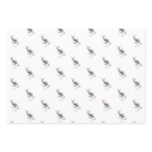 3 lakan Funny Aussie Rudolf Julafton-emballering