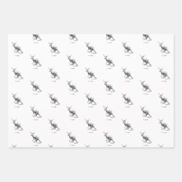 3 lakan Funny Aussie Rudolf Julafton-emballering