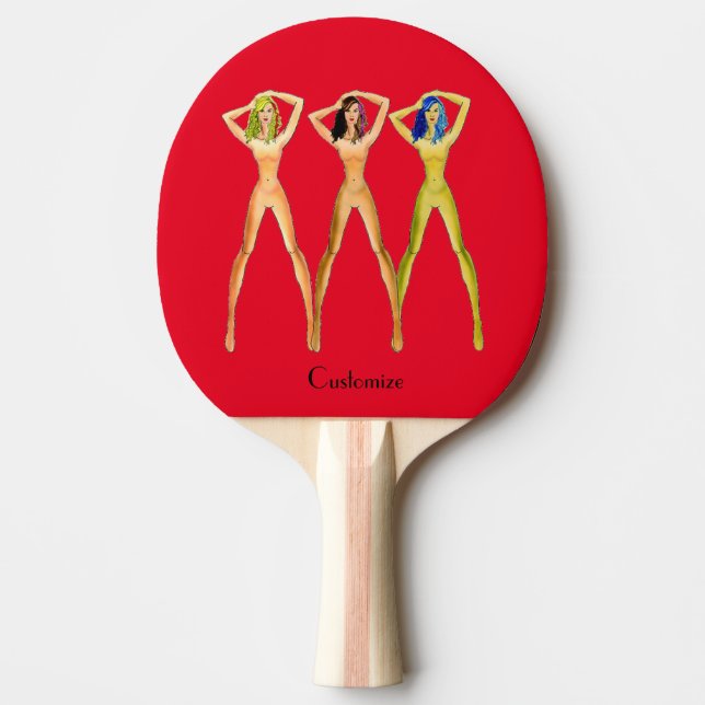 3 långbänkt Dam ständiga Thunder_Cove Pingisracket (Framsidan)
