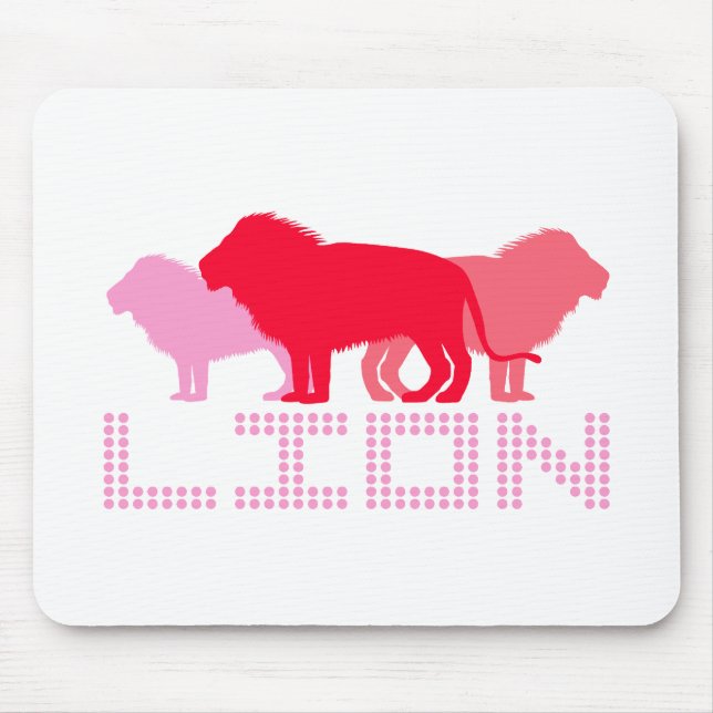 3 Lejon (röd) Musmatta (Framsidan)