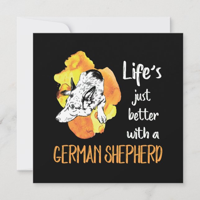 3 Life's Just Better With A German Shepherd Inbjudningar (Framsida)